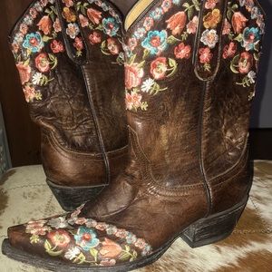 Old gringo tan/floral boots